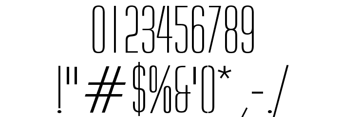 Huxlee Vertical Font OTHER CHARS