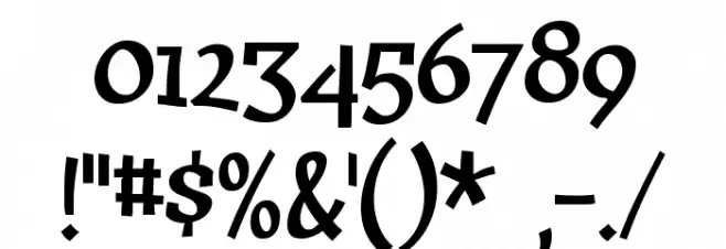 Huxtable-Regular Font OTHER CHARS