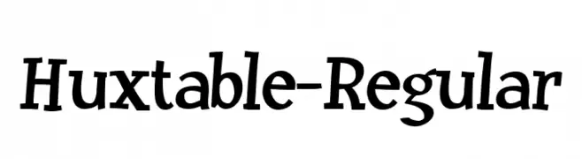 Huxtable-Regular  नि: शुल्क फ़ॉन्ट्स डाउनलोड