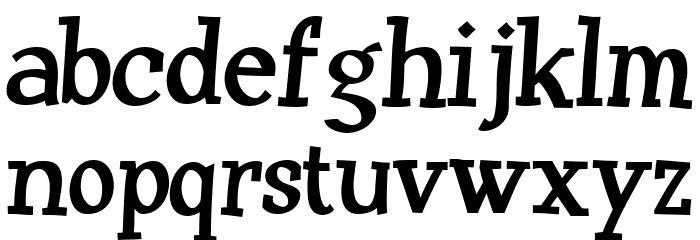 Huxtable-Regular Font LOWERCASE