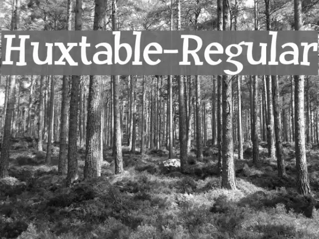 Huxtable-Regular Font examples