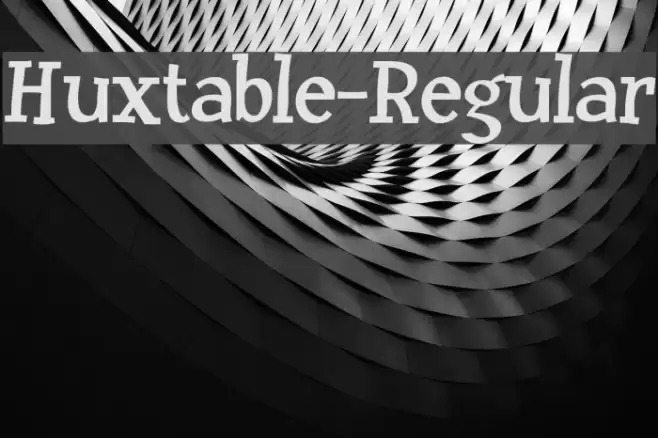 Huxtable-Regular Font examples