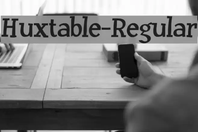 Huxtable-Regular Font examples