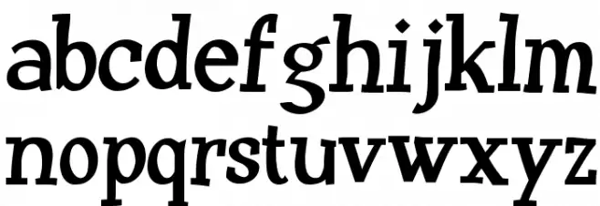 Huxtable-Regular 字体 小写