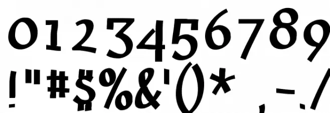 Huxtable Font OTHER CHARS