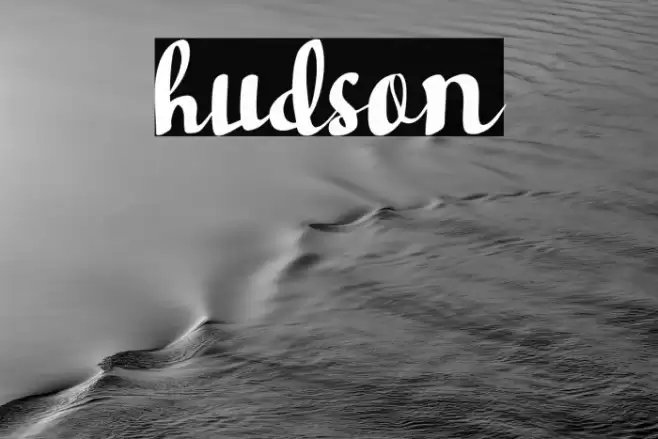 hudson Font examples