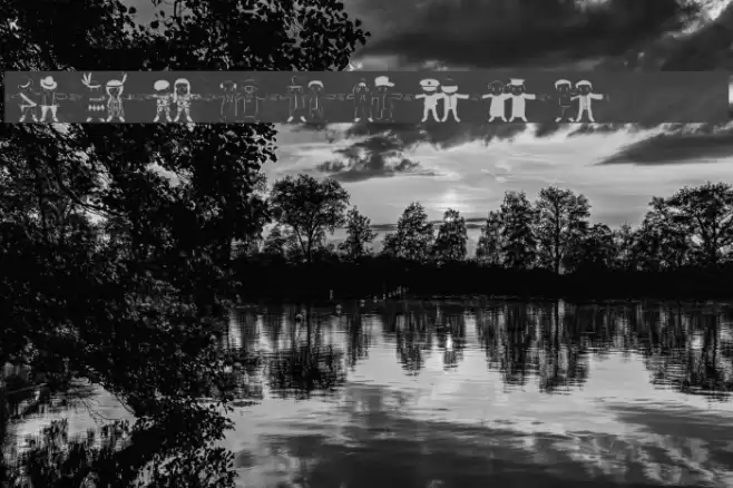 human chain Font examples