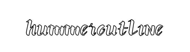 hummer outline Font
