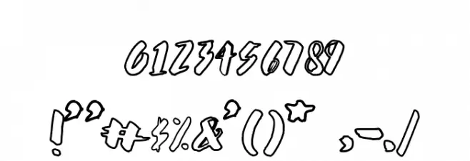 hummer outline Font OTHER CHARS