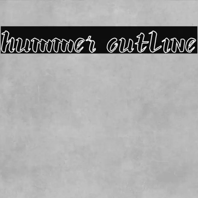hummer outline Font examples