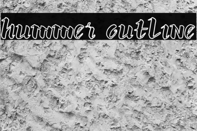 hummer outline Font examples