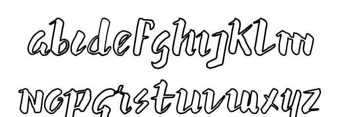 hummer outline Font LOWERCASE