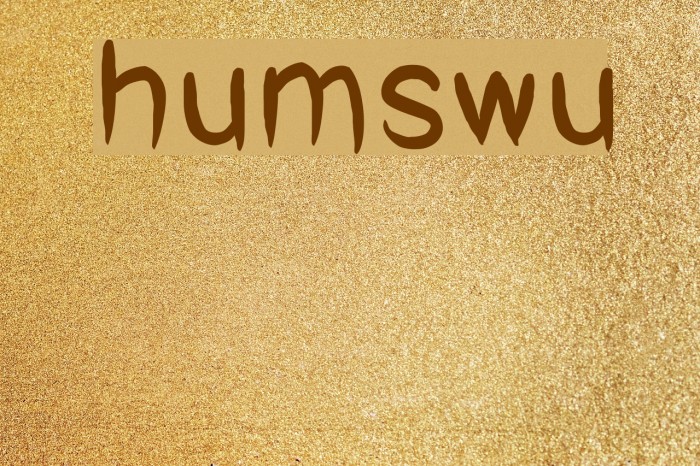 humswu Font examples