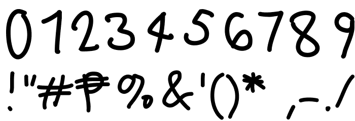 hundrighting Font OTHER CHARS