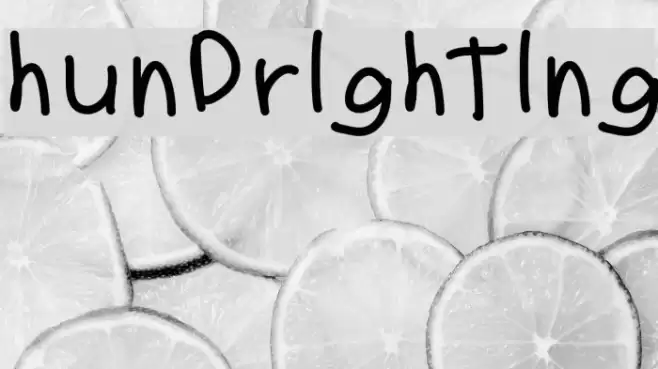 hundrighting Font examples