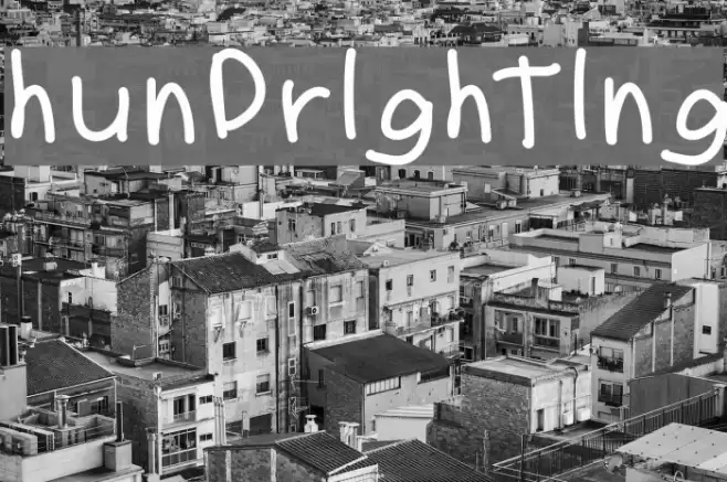 hundrighting Font examples