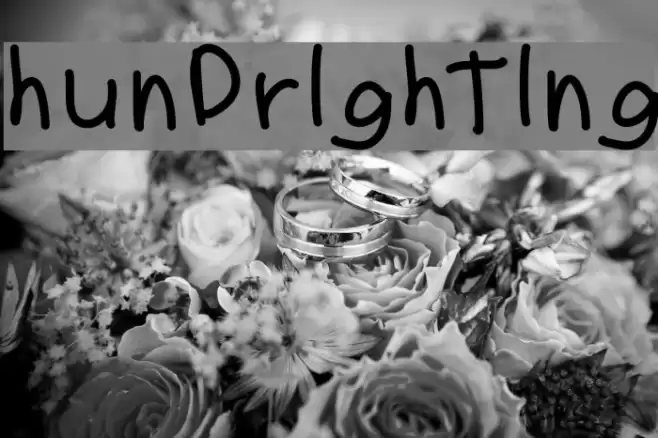 hundrighting Font examples