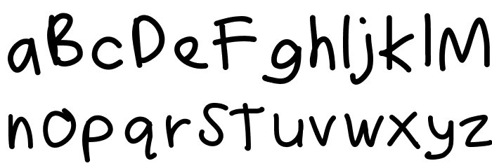 hundrighting Font LOWERCASE