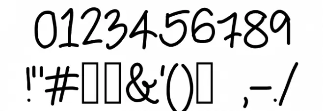 hungry penguin Font OTHER CHARS