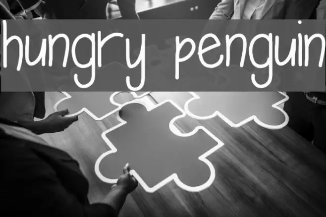 hungry penguin Font examples