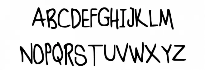 hurryupweredreaming フォント 大文字