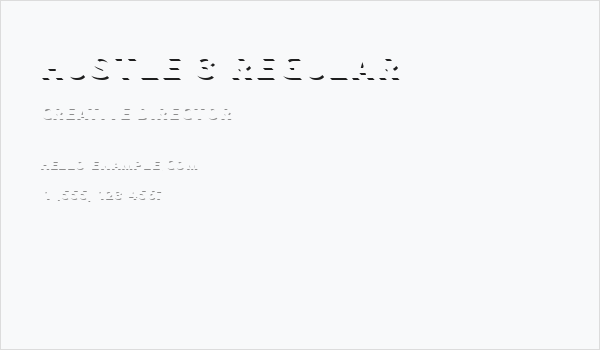 hustle 3 Regular Business Card