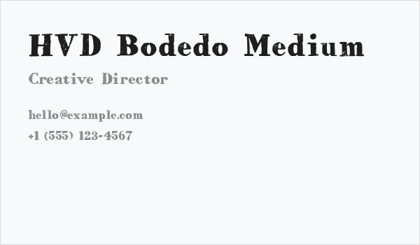 HVD Bodedo Medium Business Card