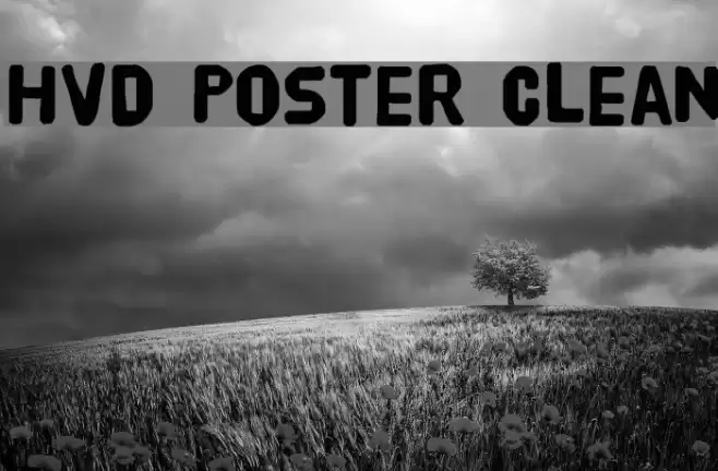 HVD Poster Clean Font examples