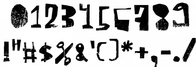 HVD Rowdy Font OTHER CHARS