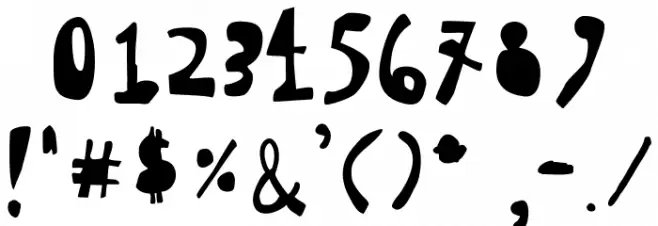 HVD Steinzeit Fill In Font OTHER CHARS