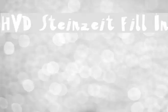 HVD Steinzeit Fill In Font examples