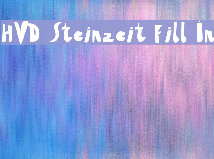 HVD Steinzeit Fill In Font examples