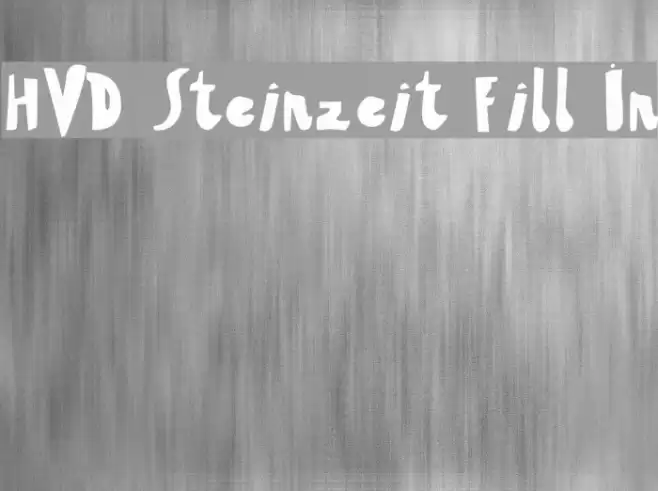 HVD Steinzeit Fill In Font examples