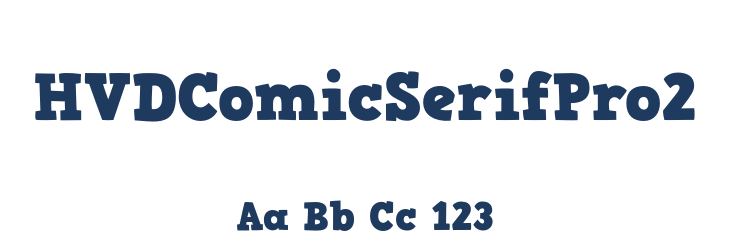 HVDComicSerifPro2 Font Preview