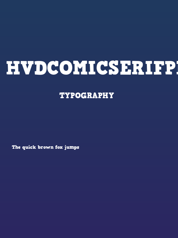 HVDComicSerifPro2 Poster
