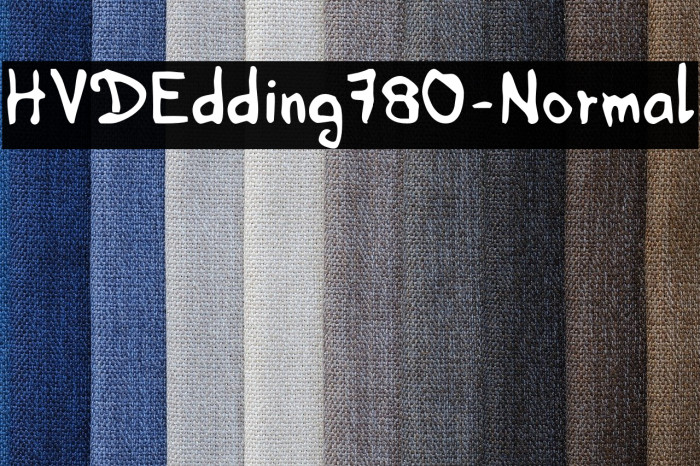 HVDEdding780-Normal Font examples