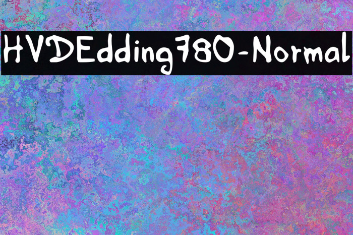 HVDEdding780-Normal Font examples