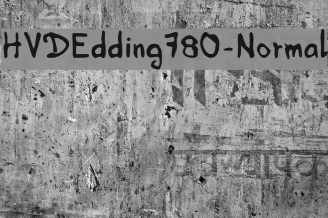 HVDEdding780-Normal Font examples