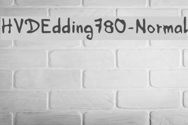 HVDEdding780-Normal Font examples