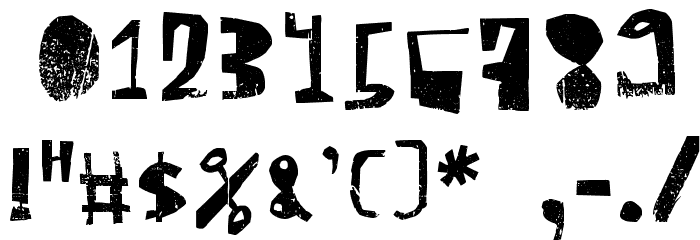 HVDRowdy Font OTHER CHARS