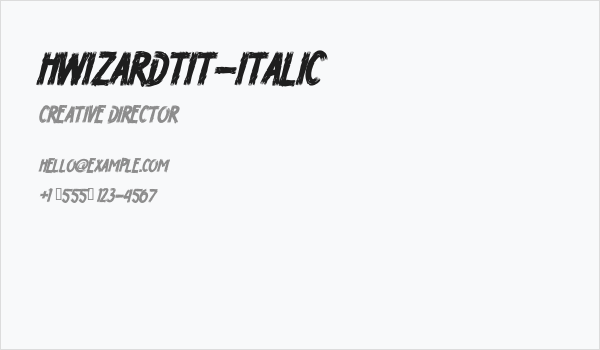 HWizardTit-Italic Business Card