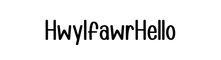 Hwyl fawr Hello फ़ॉन्ट