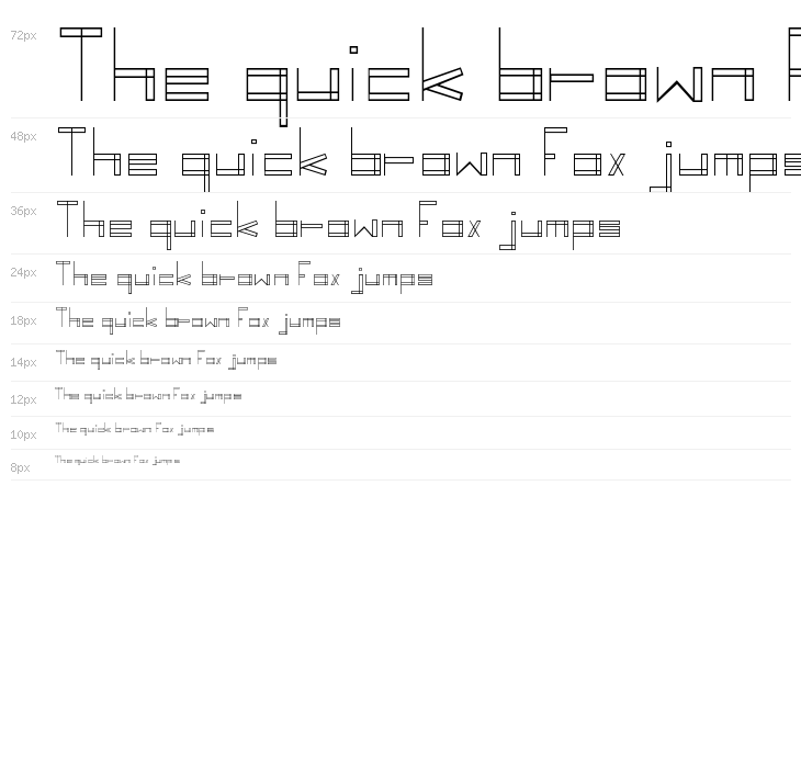 HYBRID  Font Waterfall