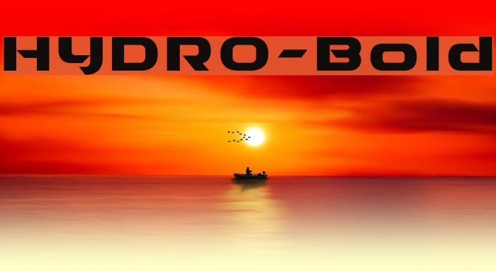 HYDRO-Bold Font examples