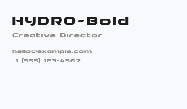 HYDRO-Bold Business Card