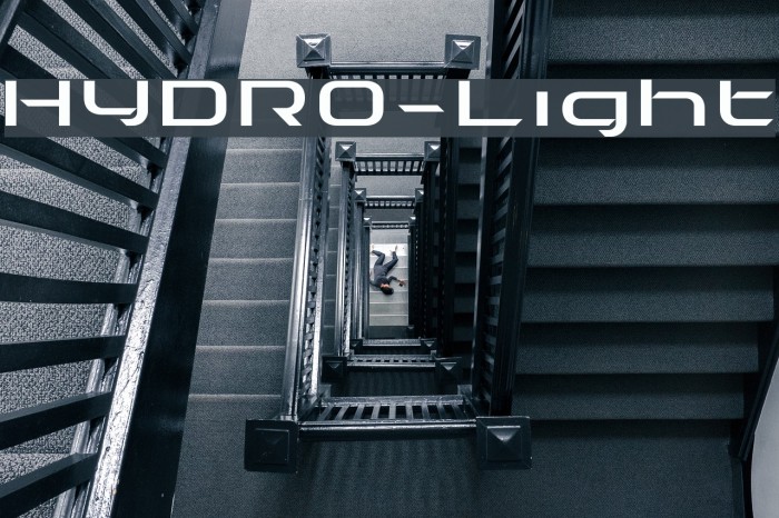 HYDRO-Light Font examples