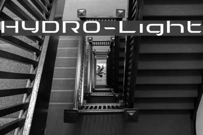 HYDRO-Light Font examples