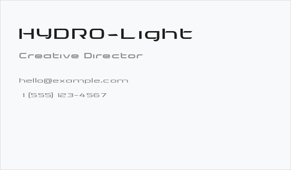 HYDRO-Light Business Card