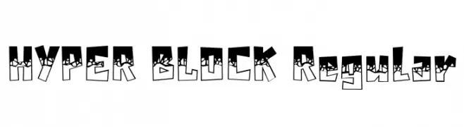 HYPER BLOCK Regular  नि: शुल्क फ़ॉन्ट्स डाउनलोड