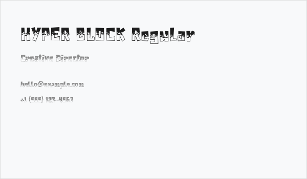 HYPER BLOCK Regular Business Card
